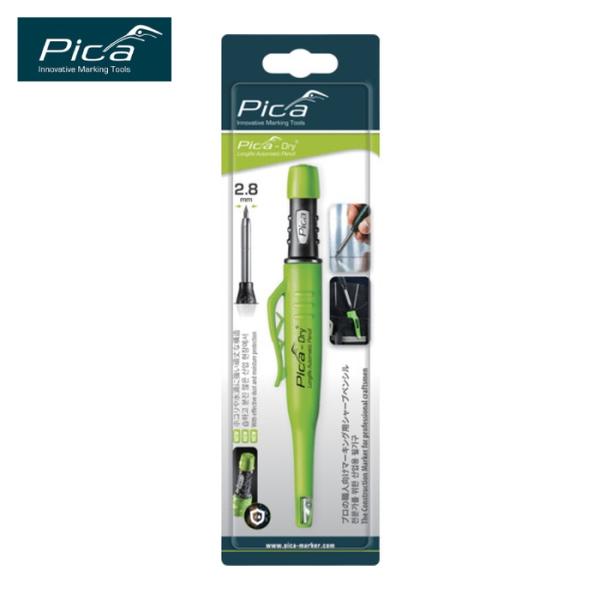 ピカマーカー Pica Marker 建築用シャープペンシルDry 丸芯2.8mm 黒2B ブリスタ...