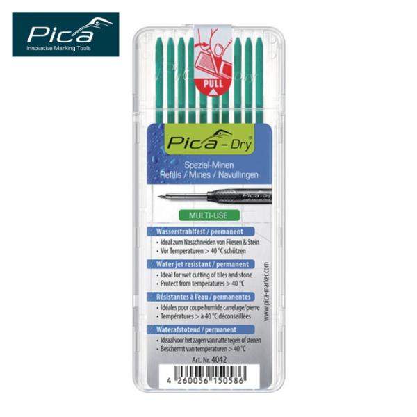 ピカマーカー Pica Marker ウォータージェット耐性替え芯 緑 10本入 (1Pk) 404...