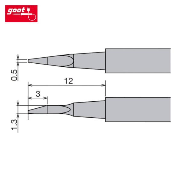 グット goot XST-80HRT-0.5NW ステーション型はんだこてXST-80G用替こて先 ...