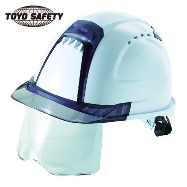 トーヨーセーフティ ヘルメット ヴェンティープラス シールド面付 白 (1個) NO.391F-S-...