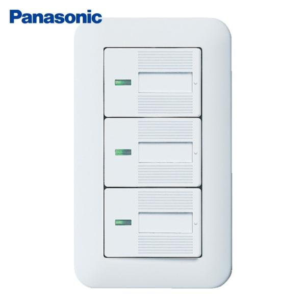 パナソニック Panasonic WTP50513WP コスモワイド埋込ほたるトリプルスイッチB (...