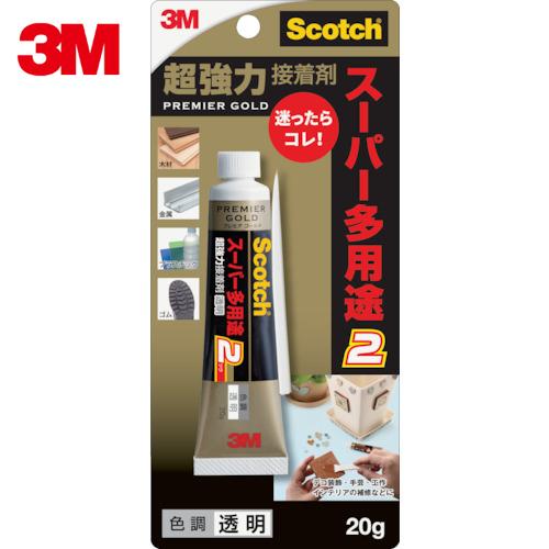 3M スコッチ 超強力接着剤 プレミアゴールド スーパー多用途2 20g 透明 (1本) 品番：90...