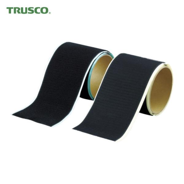 トラスコ TRUSCO マジックテープ[[R下]]セット弱粘着16mm×5m黒(1巻=1セット) (...