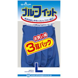 ショーワグローブ 塩化ビニール手袋 ブルーフィ...の詳細画像4