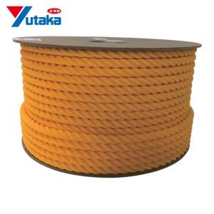 ユタカメイク ポリエチレンロープドラム巻 12mm×100m イエロー (1巻) 品番：PRE-60｜工具ランドヤフーショップ