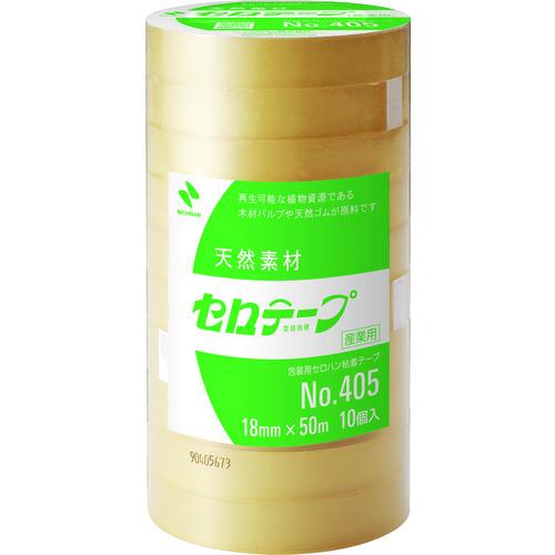ニチバン セロテープ セロハンテープ 405 18mm×50m バイオマスマーク認定製品 (10巻)...