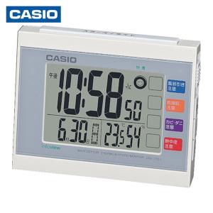 CITIZEN（シチズン） 電波 壁掛け・置き時計 温湿度計付き シルバー