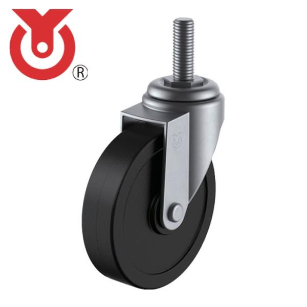 ユーエイ ねじ込み式 自在 ステンレスキャスター ゴム 車輪径100mm Eタイプ SUS-ET型 ...