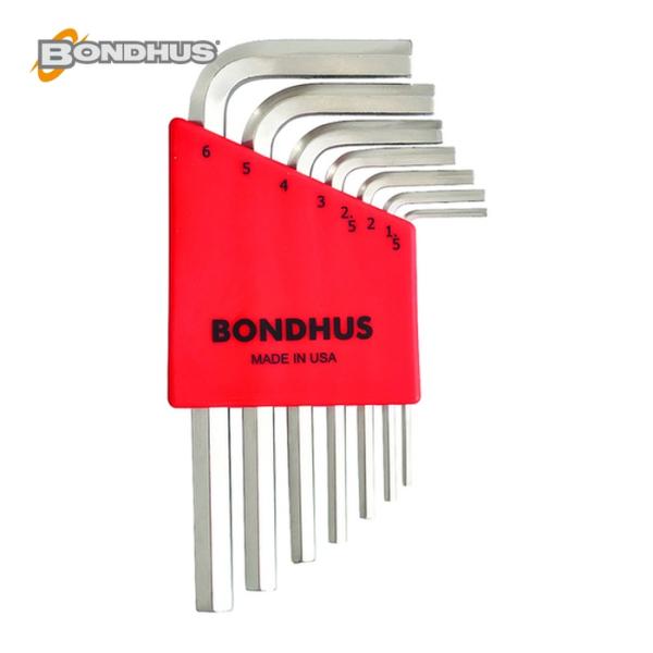 ボンダス BONDHUS HLX7MSB 六角L-レンチ ショート メッキ セット7本組(1.5-6...