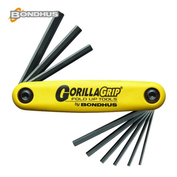 ボンダス BONDHUS HF9 六角棒レンチセット ゴリラグリップナイフ型ツール 9本組(インチ)...