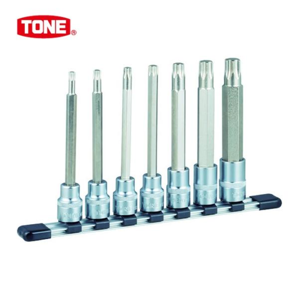 TONE トネ HTX407L ヘックスローブソケットセット ロングトルクスソケットセット(強力タイ...