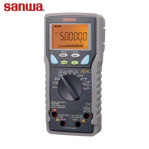 SANWA 真の実効値対応デジタルマルチメータ パソコン接続型 (1台) 品番：PC7000