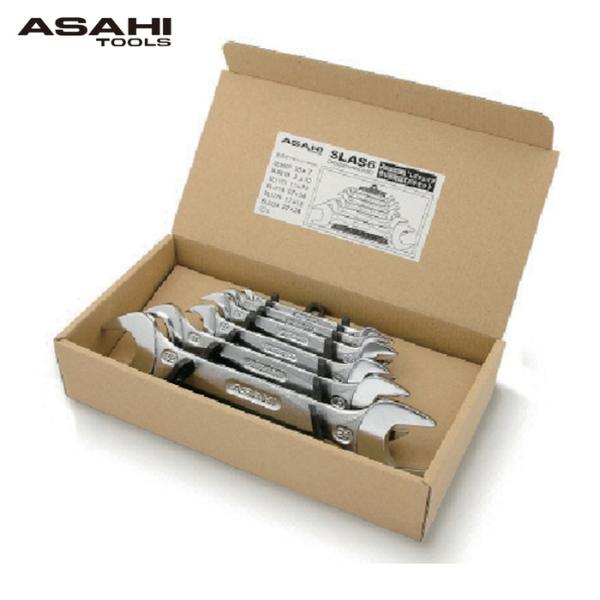 旭金属工業 ASH SLAS6 REVOWAVE 両口スパナセット6本組 (1S)