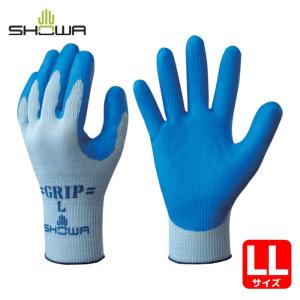ショーワグローブ ニトリルゴム背抜き手袋 まとめ買い 簡易包装強力グリップ (10双入) ブルー LLサイズ (1袋) NO360-LL10P