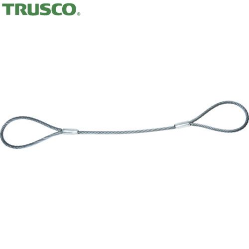 TRUSCO(トラスコ) ワイヤーロープスリング Aタイプ アルミロック 12mmX3m (1本) ...