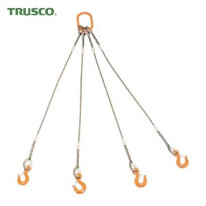 トラスコ TRUSCO 玉掛けワイヤー 4本吊りWスリング フック付き 12mm×3m (1S) 品番：GRE-4P-12S3