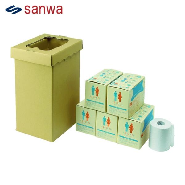 三和製作所 sanwa非常用トイレ袋 くるくるトイレ100回分 (1S) 品番：400-785