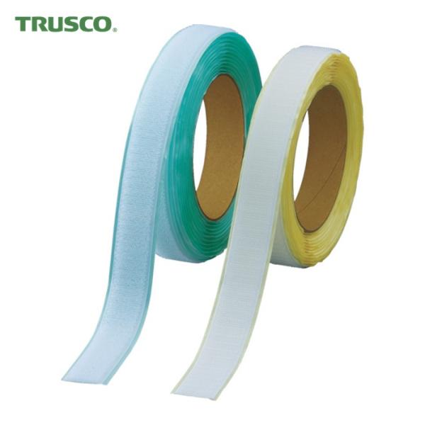 トラスコ TRUSCO マジックテープ[[R下]]セット弱粘着20mm×5m白(1巻=1セット) (...
