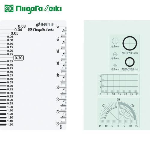SK クラックメジャー快段目盛クリア (1枚) 品番：CM-CKD