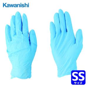 ミドリ安全 ニトリル手袋 ベルテ 710N (薄手) 粉なし ブルー SS〜LL