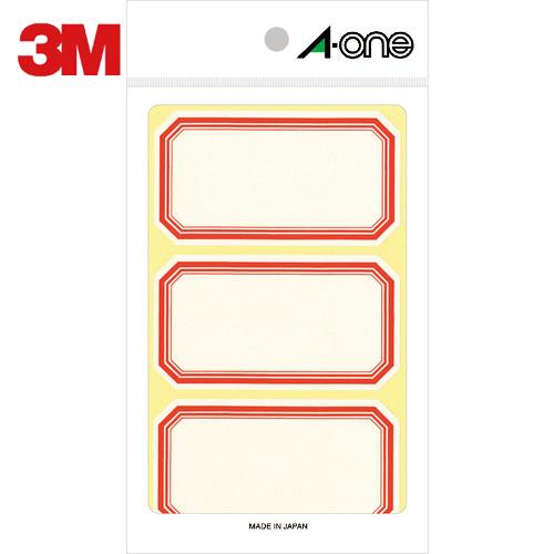 3M エーワン[[TM上]] セルフ角ペーパー 大 赤 (18枚入) (1Pk) 品番：05007