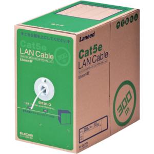 エレコム EU RoHS指令準拠LANケーブル CAT5E 300m ホワイト (1箱) 品番：LD-CT2/WH300/RS｜kouguland