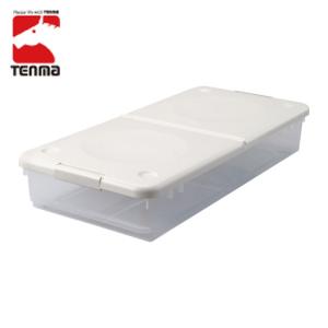 天馬 TENMA 収納ケース フタ付き とっても便利箱 45S（ロング） カプチーノ (1個) 品番：811000921