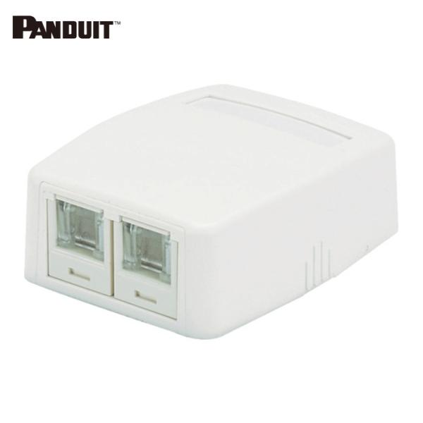 パンドウイット PANDUIT CAT6Aスプリングシャッター付きローゼットキット 2個口 白 JO...