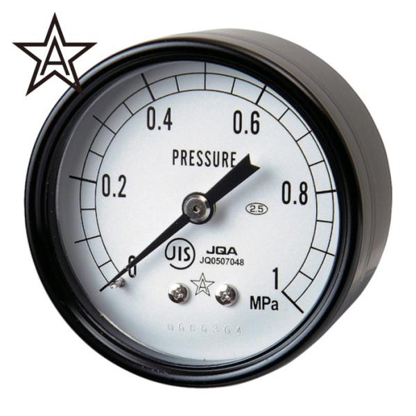 右下精器 S-130-R-0.4MPA 圧力計 DT R1/4×50×0.4MPa (1個)