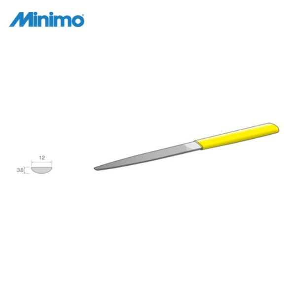 ミニター Minimo RD5102 シャープカットヤスリ 細目 半丸 (1本)