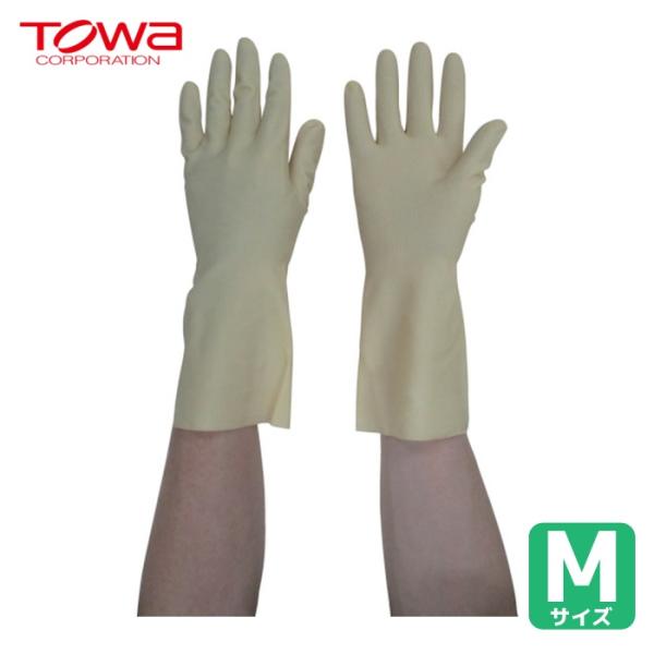 ビニスター 東和 天然ゴム手袋 ビューティー中あつ手 M (1双) 266-M
