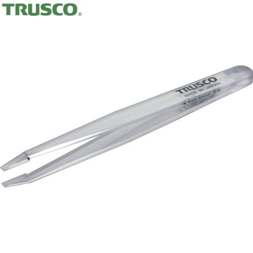 TRUSCO(トラスコ) 透明プラスチック製ピンセット 120mm 先平細型 (1本) TPP-23...