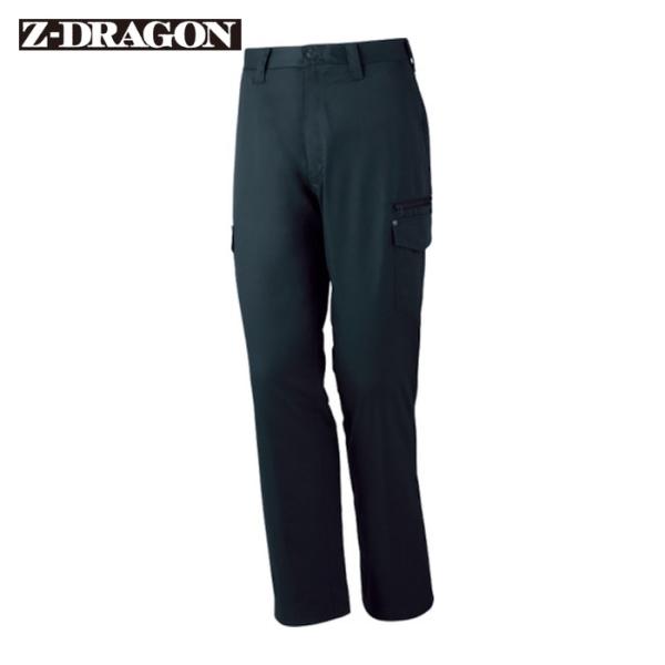 Z-DRAGON 自重堂 ストレッチノータックカーゴパンツ ウエスト73 シックブラック (1着) ...