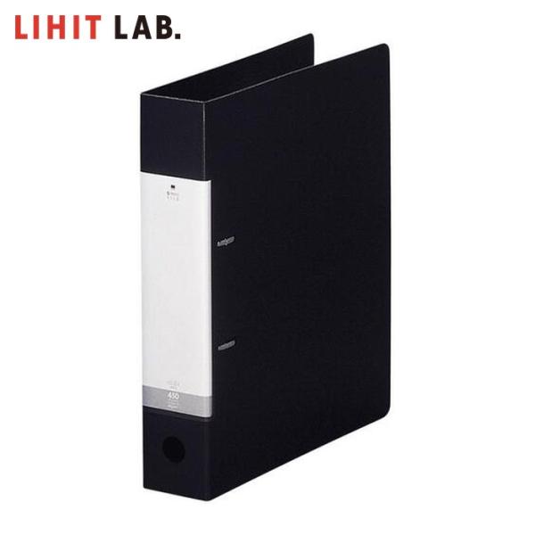 LIHIT LAB. リヒトラブ A4/S D型リングファイル（450枚） 黒 (1冊) 品番：G2...