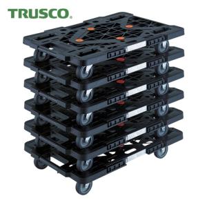 トラスコ 平台車 TRUSCO まとめ買い 樹脂製平台車  ルートバン  MPK-600-BK 6台セット (1S) 品番：MPK-600-BK-M6