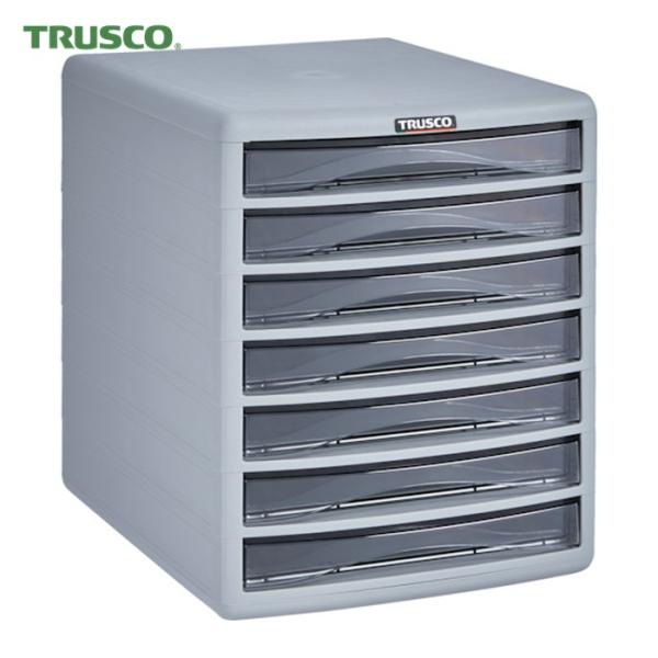 トラスコ TRUSCO プラスチックレターケース A4浅型タイプ 7段 (1台) PA4-S7