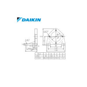 ダイキン ピストンポンプ用フート (1台) 品番：V38M