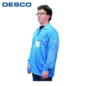 DESCO デスコ 73760 スモック ジャケット ニット袖口 青 L (1着)