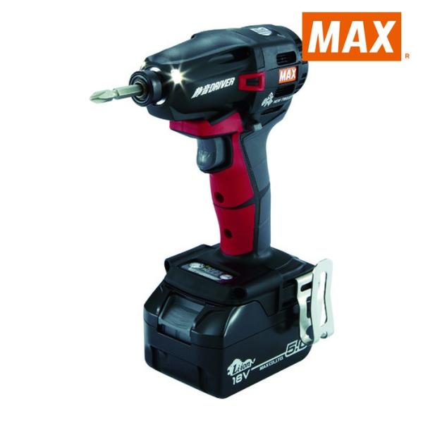 マックス MAX PJ-SD102-B2C/1850A 18V充電静音ドライバセット(アカ)5.0A...