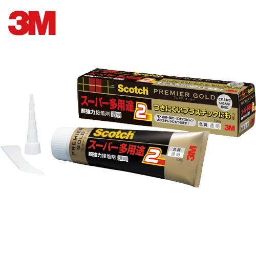 3M スコッチ 超強力接着剤 プレミアゴールド スーパー多用途2 100g 透明 (1本) 品番：9...