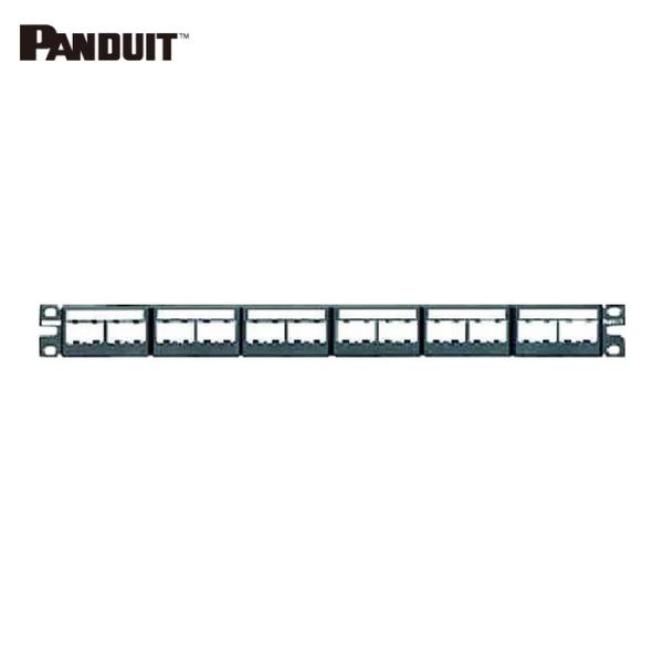 パンドウイット PANDUIT CPPL24WBLY モジュラーパッチパネル枠 4ポートフェースプレ...
