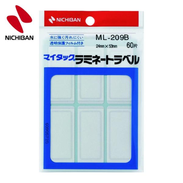 ニチバン ラベルシール マイタックラミネートラベルML209B (1Pk) 品番：ML-209B