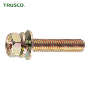 トラスコ TRUSCO 十字穴付アプセット組込 P=3 クロメート M5×15 80本入 /(+)アプセットボルト ばね座金+JISワッシャー付き (1Pk) B68-0515｜工具ランドプラス