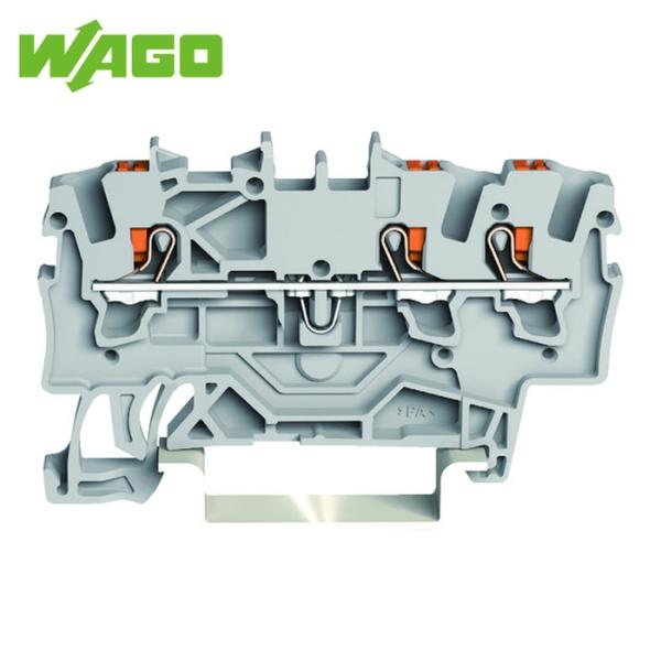 ワゴ WAGO プッシュボタン操作タイプ スプリング式中継端子台2201シリーズ3線式用 (1個) ...