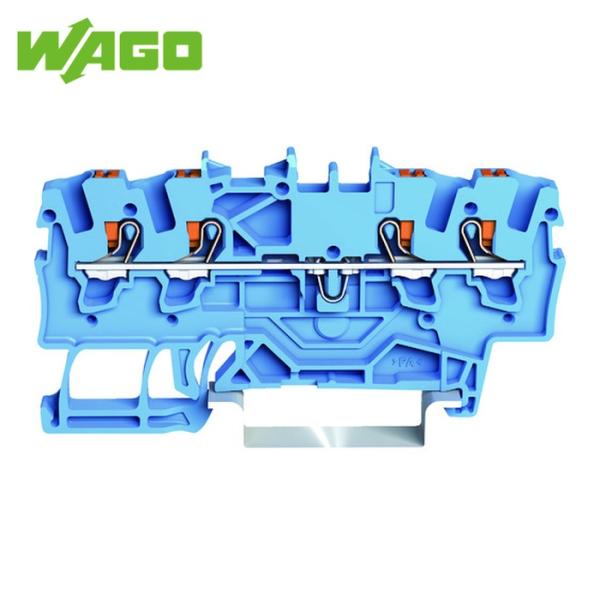 ワゴ WAGO プッシュボタン操作タイプ スプリング式中継端子台2201シリーズ4線式用 (1個) ...