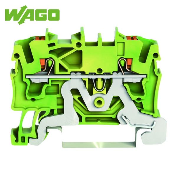 ワゴ WAGO プッシュボタン操作タイプ スプリング式アース端子台2202シリーズ2線式用 (1個)...