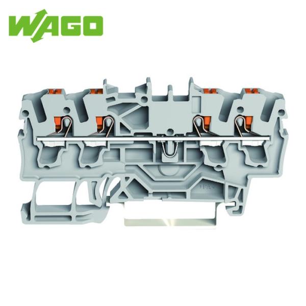 ワゴ WAGO プッシュボタン操作タイプ スプリング式中継端子台2202シリーズ4線式用 (1個) ...