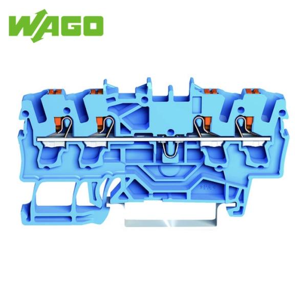 ワゴ WAGO プッシュボタン操作タイプ スプリング式中継端子台2202シリーズ4線式用 (1個) ...