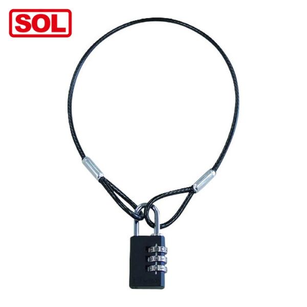 SOL ソール 3180-30L ダイヤルキー ワイヤー&amp;パドロックダイヤル錠タイプ 1040mm ...