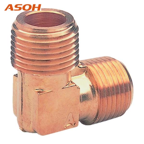 アソー ASOH LM-1033R 外ネジエルボ PT3/8(RoHS) (1個)